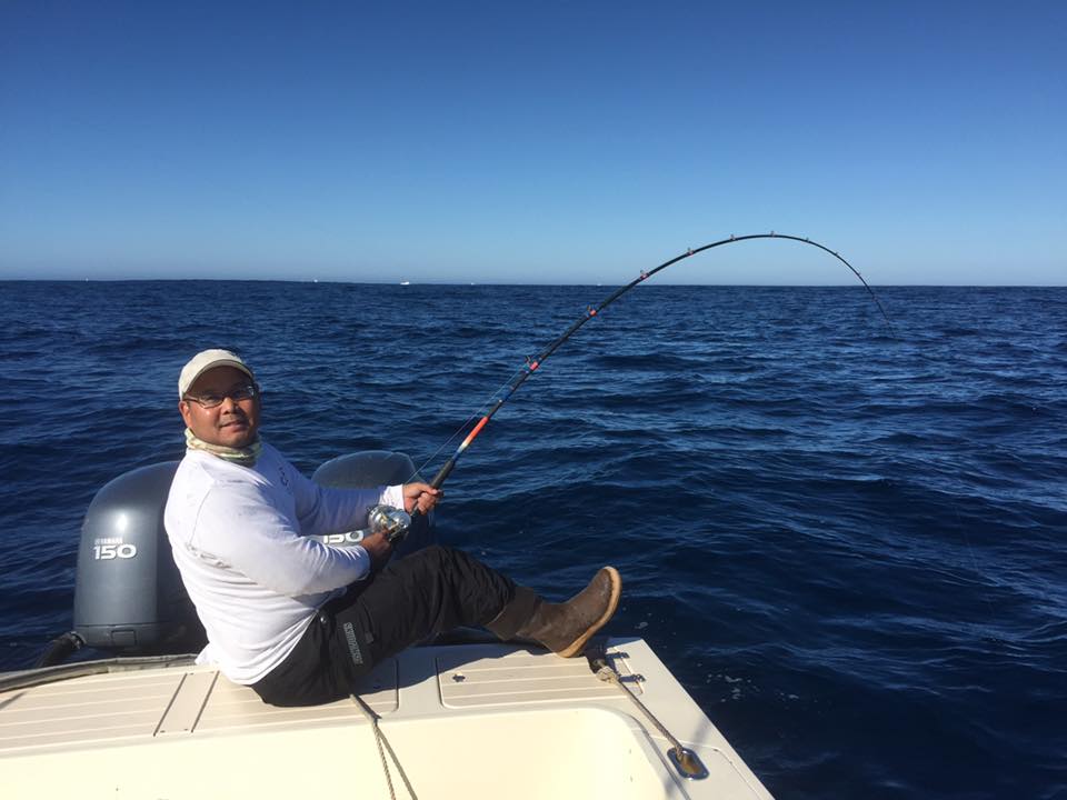 My friend David hooked up on a nice Yellowtail